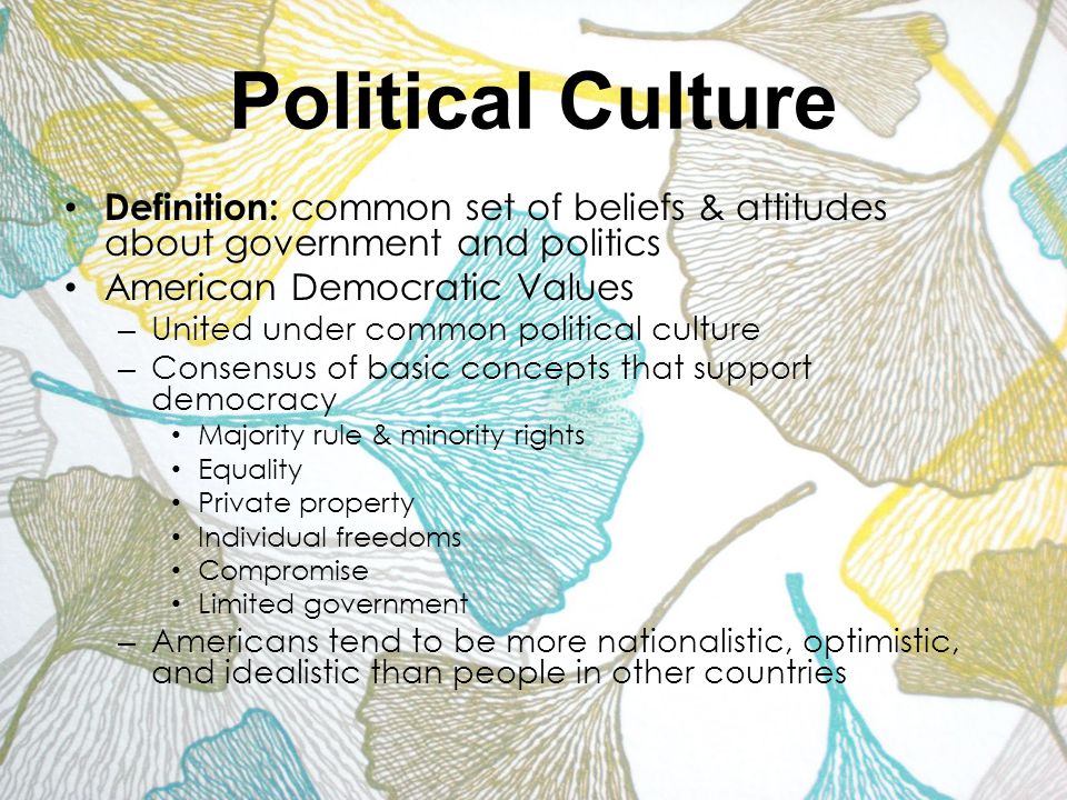 Explaining Policy Differences Using Political Culture